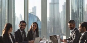 Pakistani university students studying in a modern campus, symbolizing the growth and opportunities in higher education in Pakistan